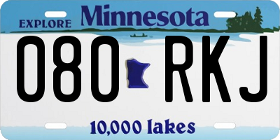 MN license plate 080RKJ