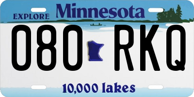 MN license plate 080RKQ