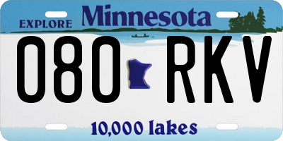 MN license plate 080RKV