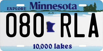 MN license plate 080RLA