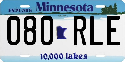 MN license plate 080RLE