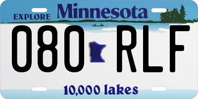 MN license plate 080RLF