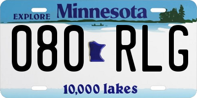 MN license plate 080RLG