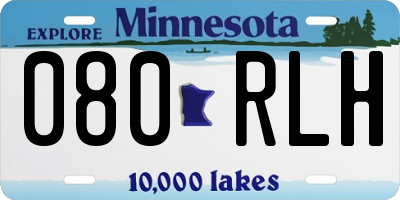 MN license plate 080RLH
