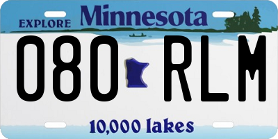 MN license plate 080RLM