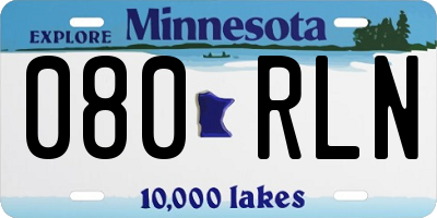 MN license plate 080RLN