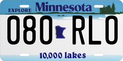 MN license plate 080RLO