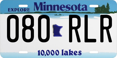 MN license plate 080RLR