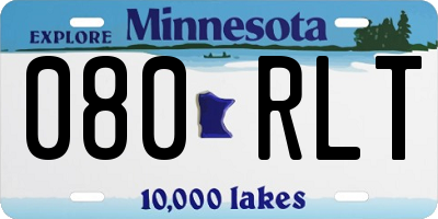 MN license plate 080RLT
