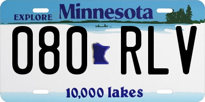 MN license plate 080RLV