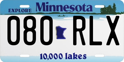 MN license plate 080RLX