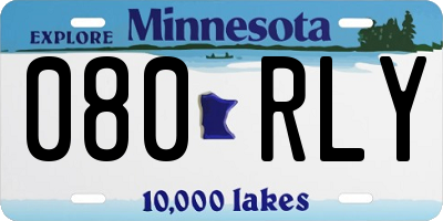 MN license plate 080RLY