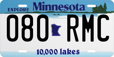 MN license plate 080RMC