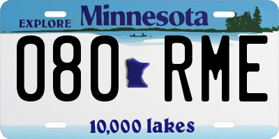 MN license plate 080RME