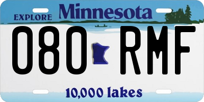 MN license plate 080RMF
