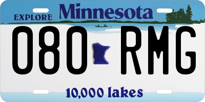 MN license plate 080RMG