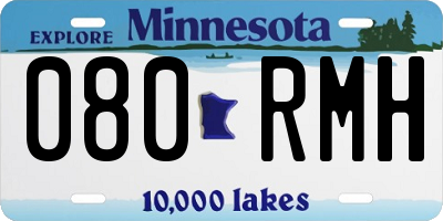 MN license plate 080RMH