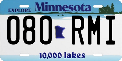 MN license plate 080RMI