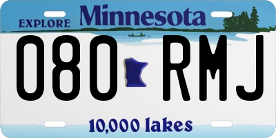 MN license plate 080RMJ