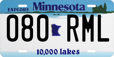 MN license plate 080RML