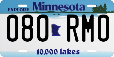 MN license plate 080RMO