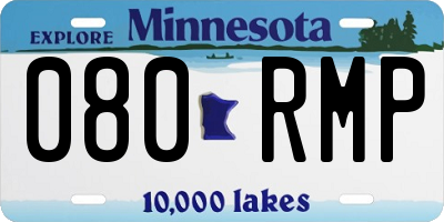 MN license plate 080RMP