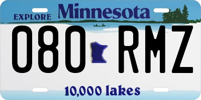 MN license plate 080RMZ