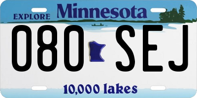 MN license plate 080SEJ