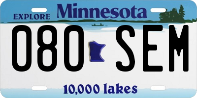 MN license plate 080SEM
