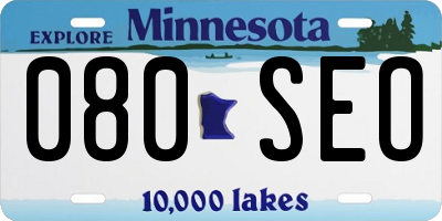 MN license plate 080SEO