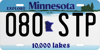 MN license plate 080STP