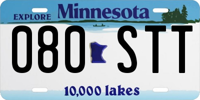 MN license plate 080STT