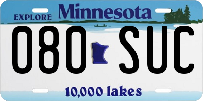 MN license plate 080SUC