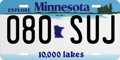 MN license plate 080SUJ