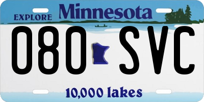 MN license plate 080SVC