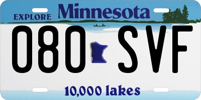 MN license plate 080SVF