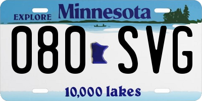 MN license plate 080SVG