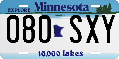 MN license plate 080SXY