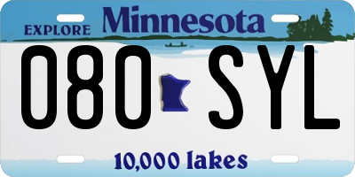 MN license plate 080SYL