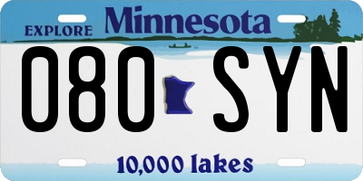 MN license plate 080SYN