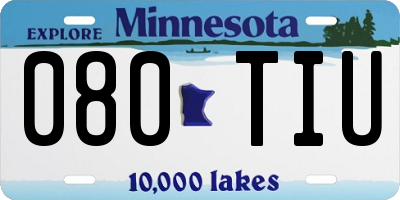 MN license plate 080TIU