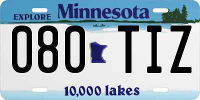 MN license plate 080TIZ