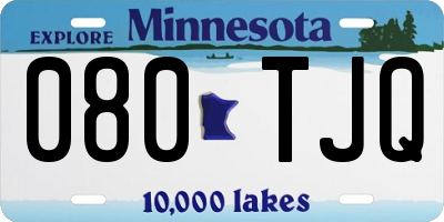 MN license plate 080TJQ