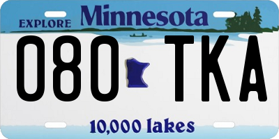 MN license plate 080TKA