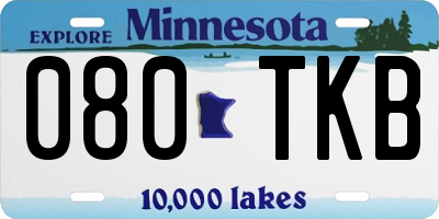 MN license plate 080TKB