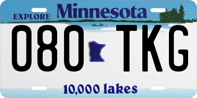 MN license plate 080TKG