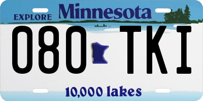 MN license plate 080TKI