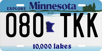 MN license plate 080TKK