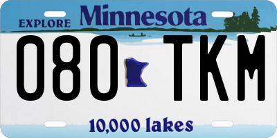 MN license plate 080TKM