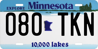 MN license plate 080TKN